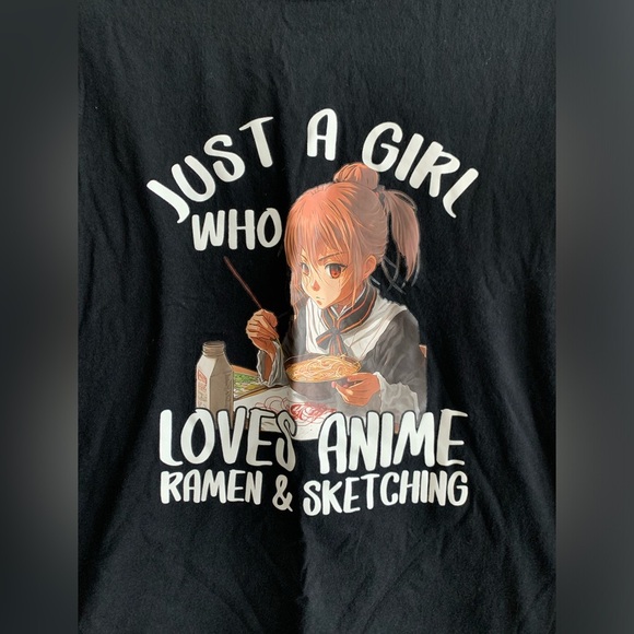 Anime graphic black tee size Medium - Picture 3 of 3